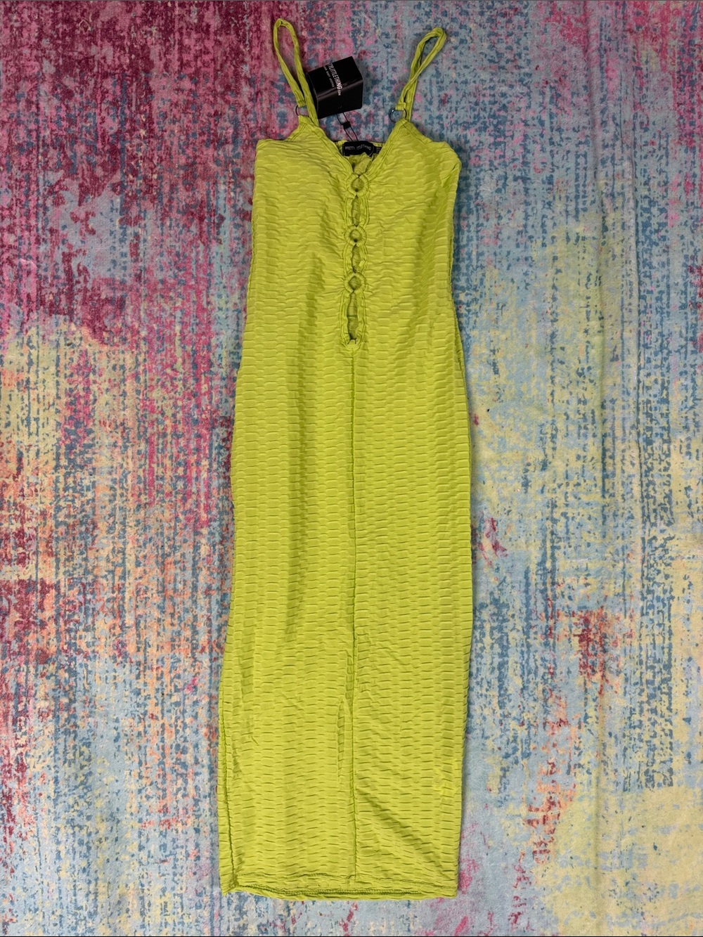 PrettyLittleThing Neon Lime Maxi Dress